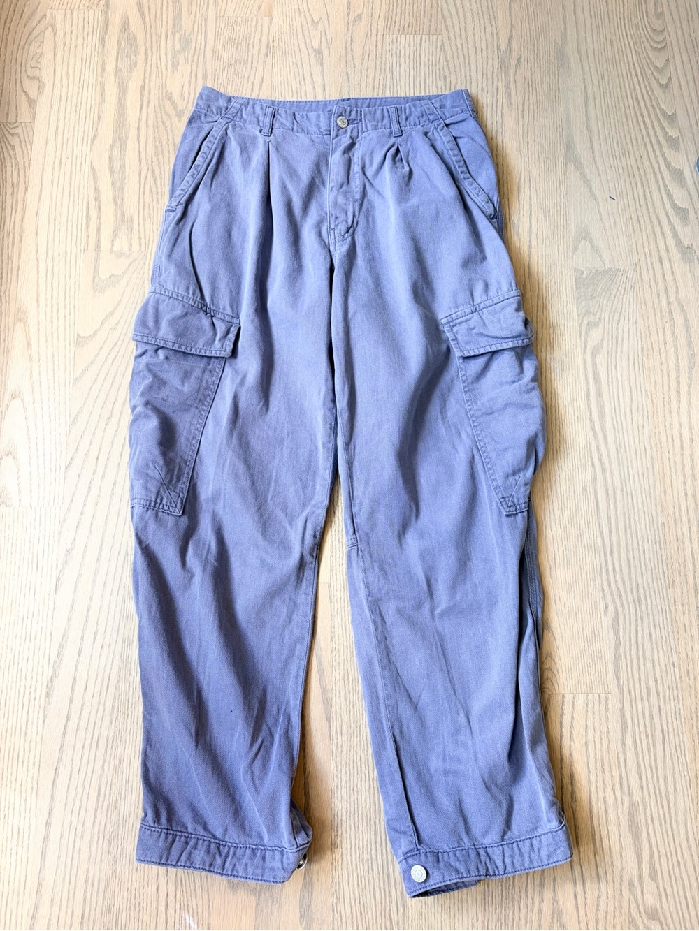 Free People Lavender Wide Leg Cargo Pants
